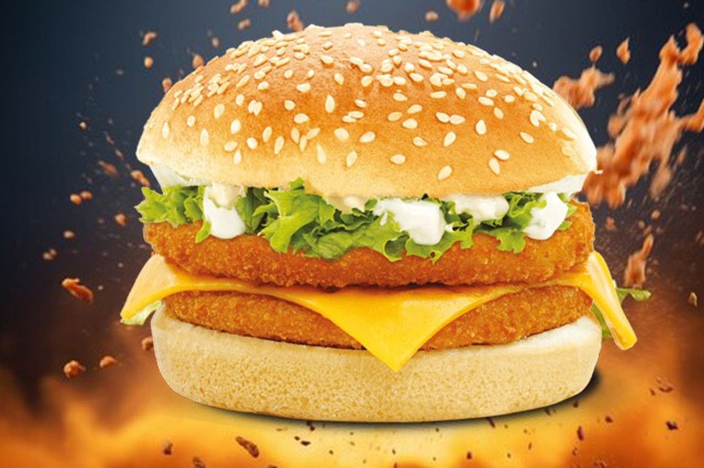 Double Decker Chicken Burger