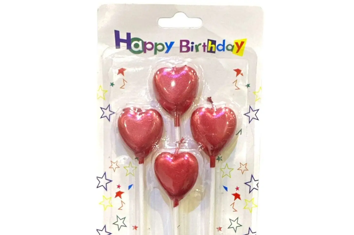 شموع قلوب احمر