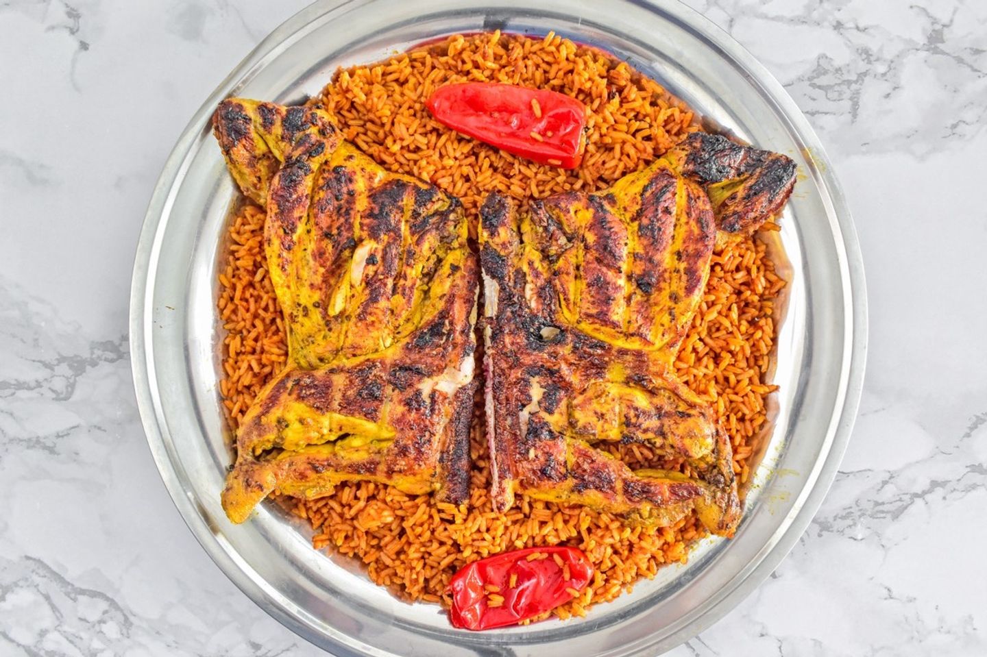 Charcoal Grilled Chicken With Rice