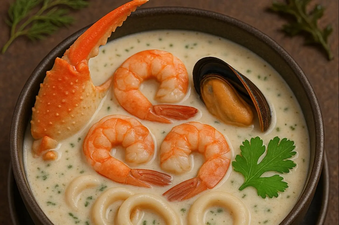 Creamy Sea Treasures Soup
