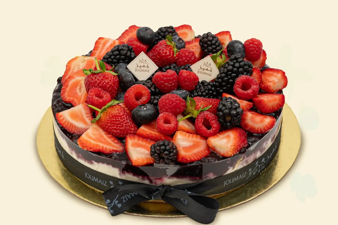 تشيز كيك فواكه - قالب كبير ١٠ الى ١٢ شخص يكفي