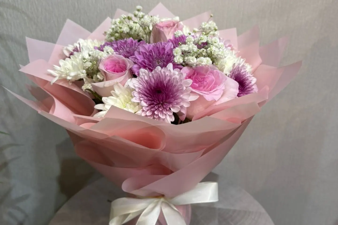 باقة ورد وردي