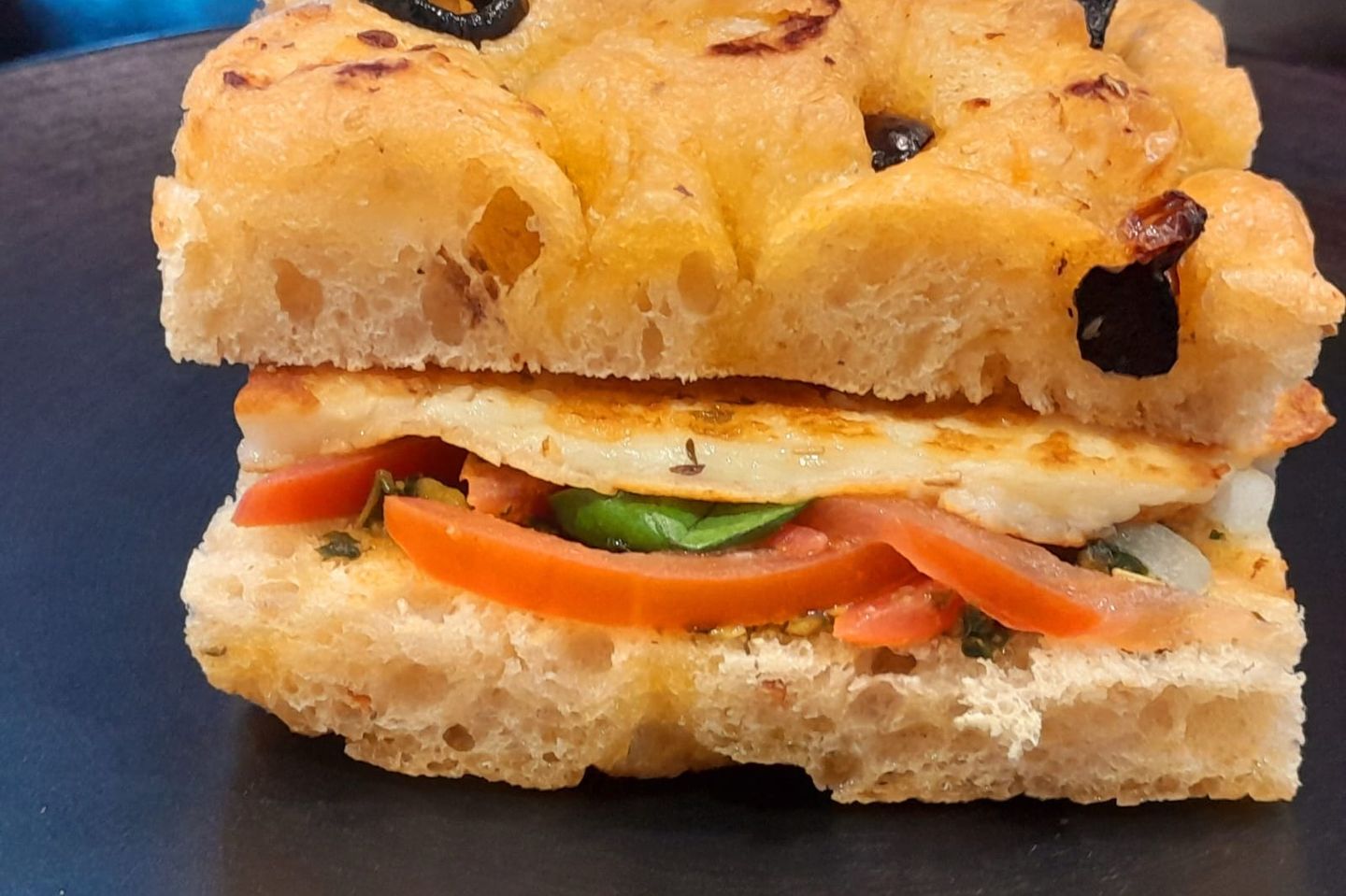 Halloumi Salsa Focaccia