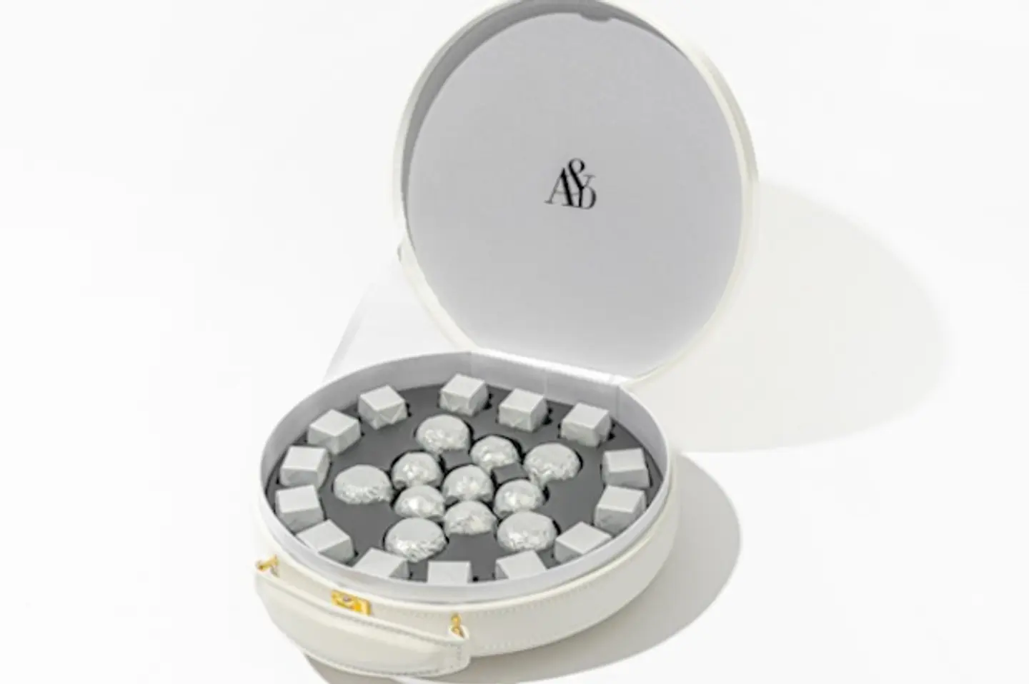 Leather Handle Box   White