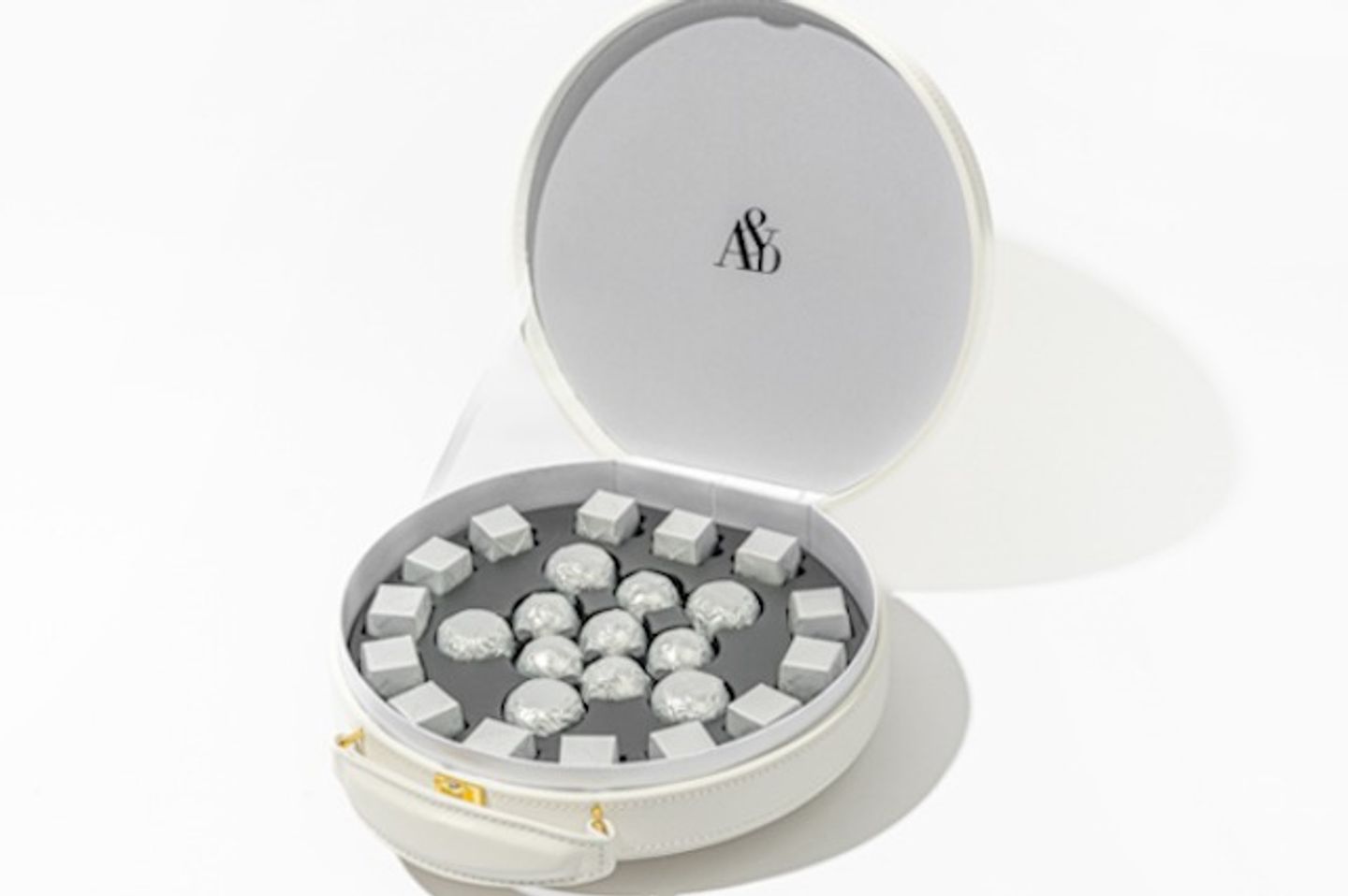 Leather Handle Box   White