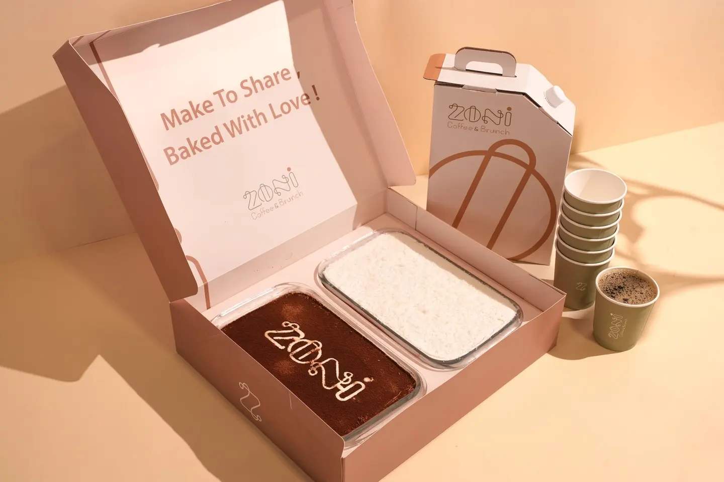 Sweet Coconut Tiramisu Box With Today Coffee Box