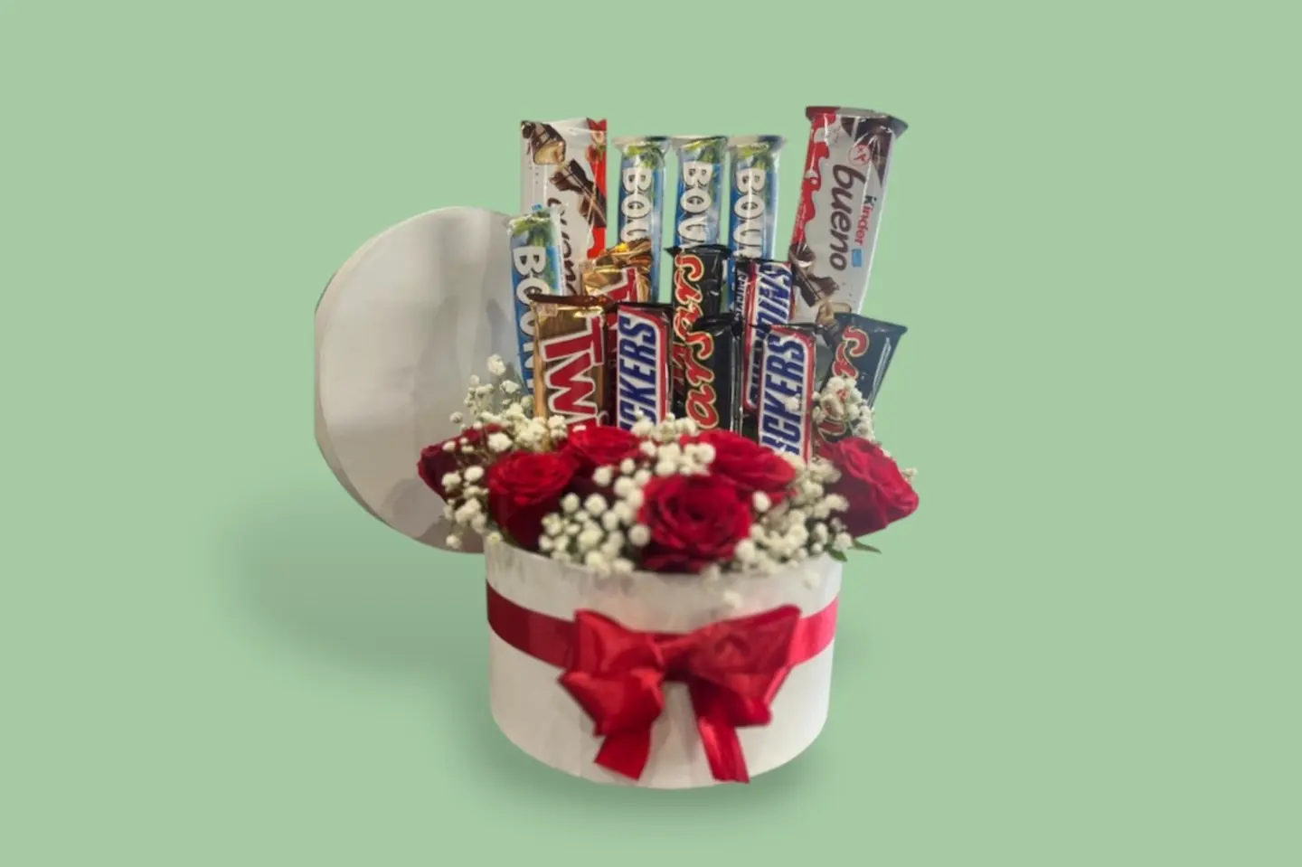 White And Red Chocolate Gift Box