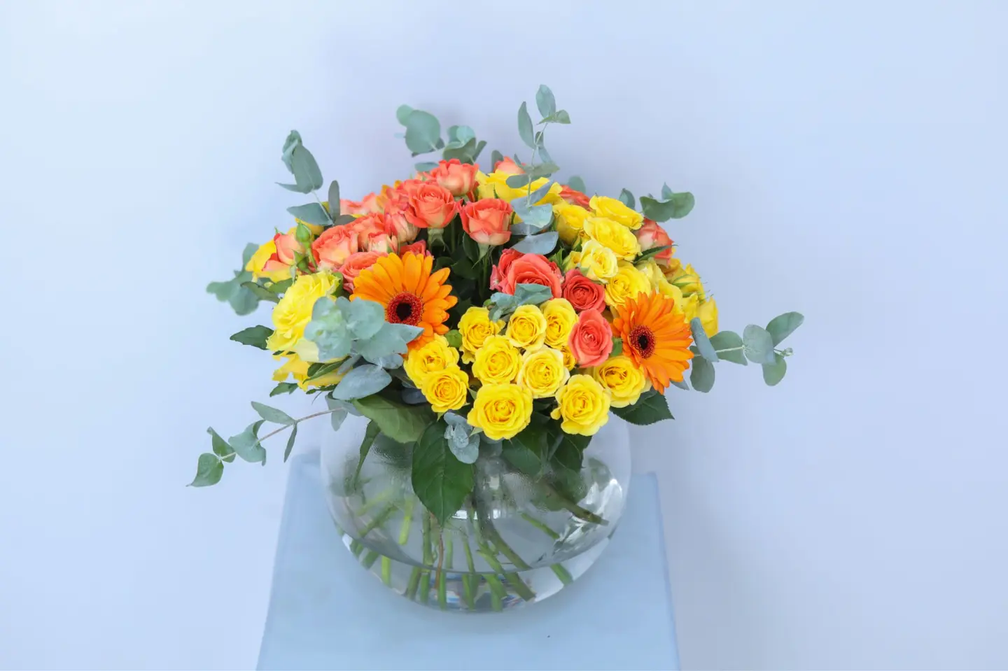 Elegant Yellow And Orange Vase