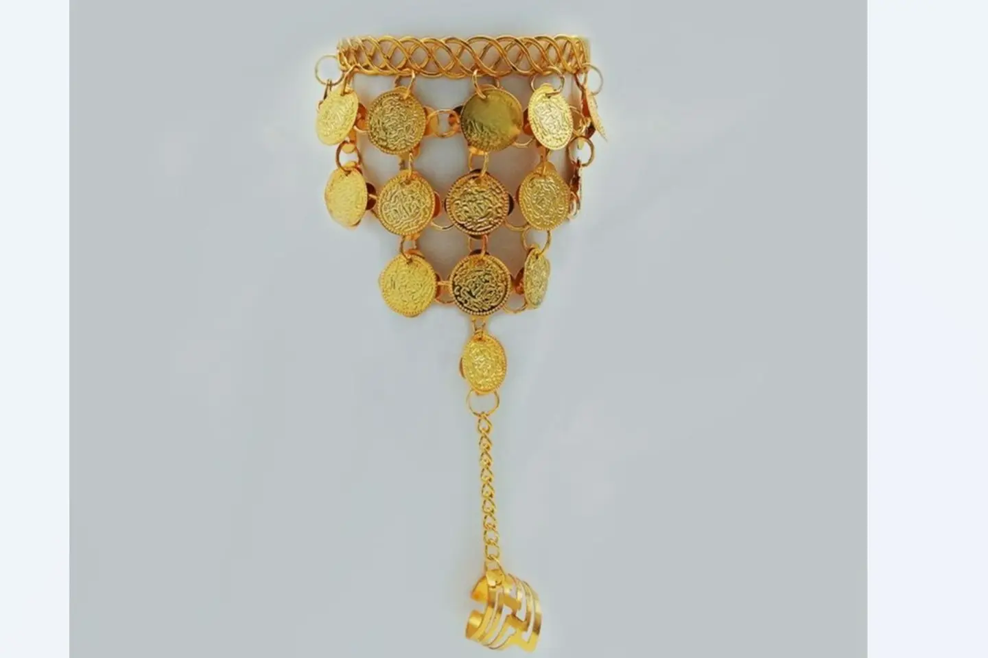 Palm Bracelet With Gold Ring