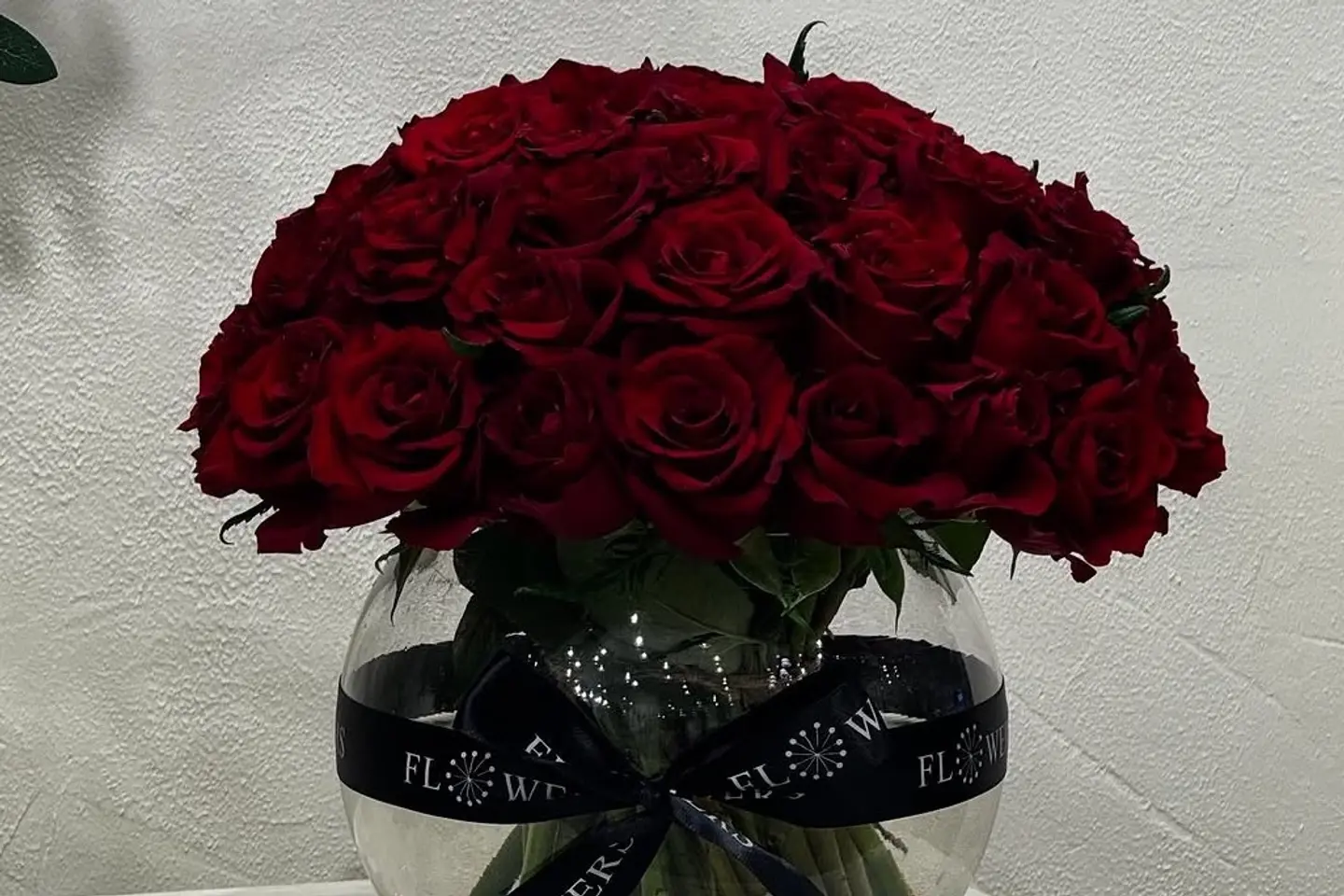 Large Natural Red Rose Vase