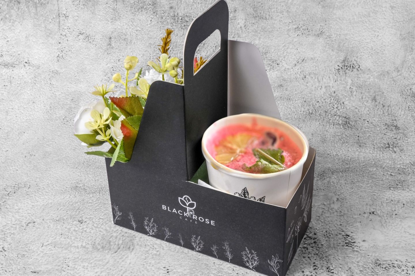 Cold Hibiscus With Small Rose Holder - Small