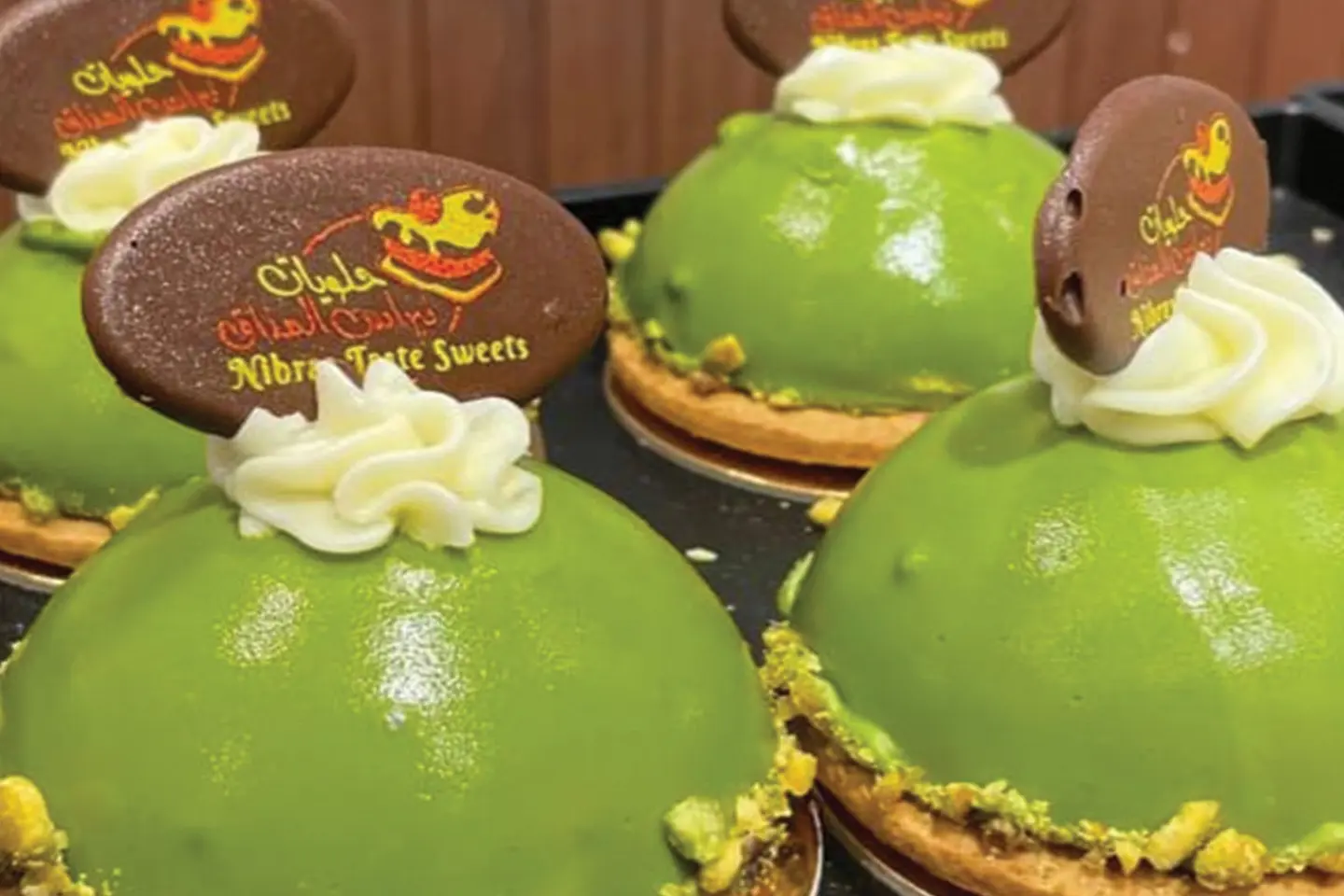 Pistachio Mousse Cake Pieces