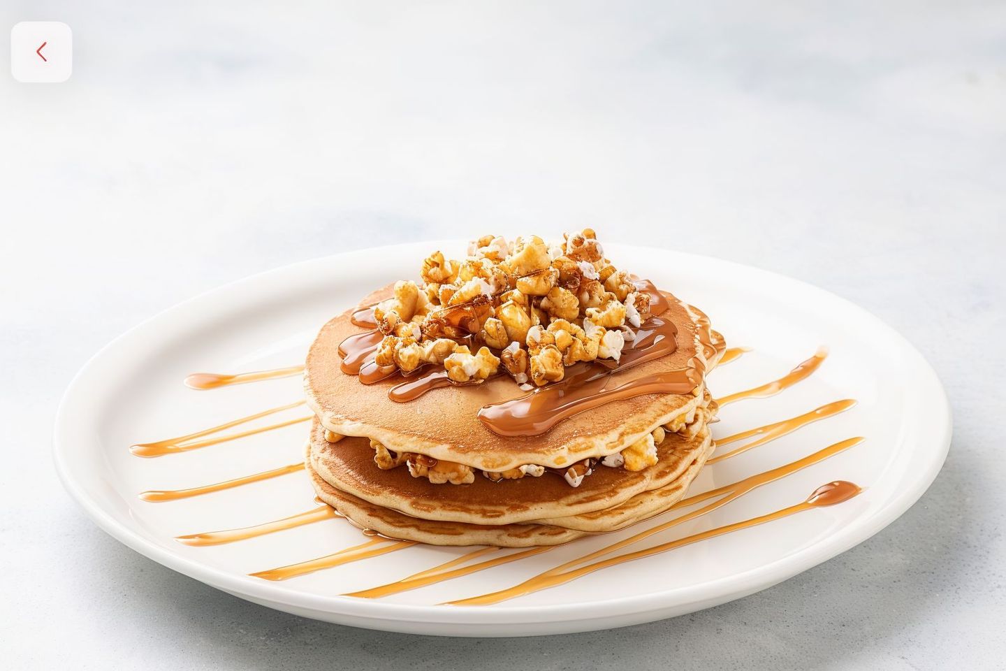 Salted Caramel Popcorn Pancakes