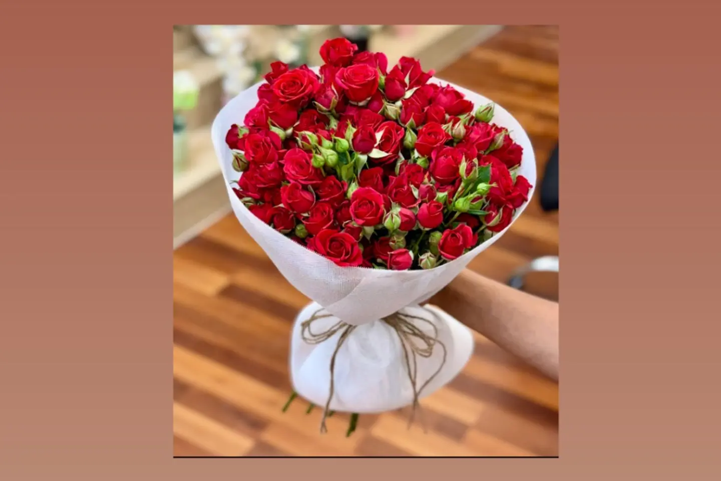 5 Red Baby Rose Beauty Package