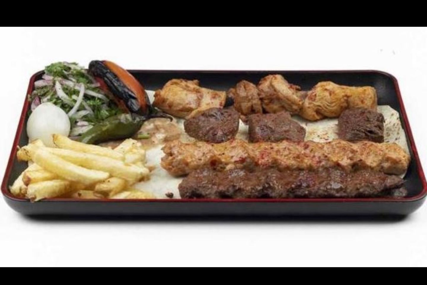 Mixed Meat And Chicken Plate Four Skewers