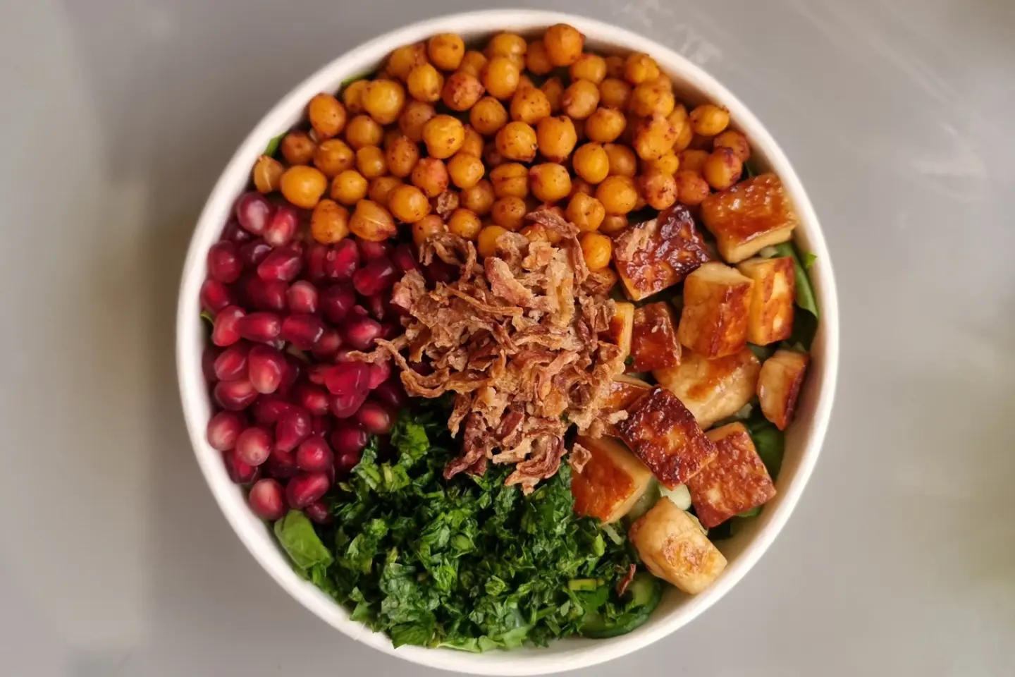 Halloumi And Grilled Chickpea Salad