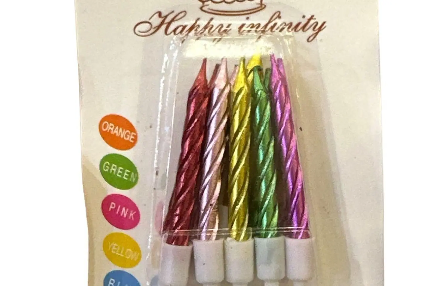 شموع كيك ملون حجم صغير