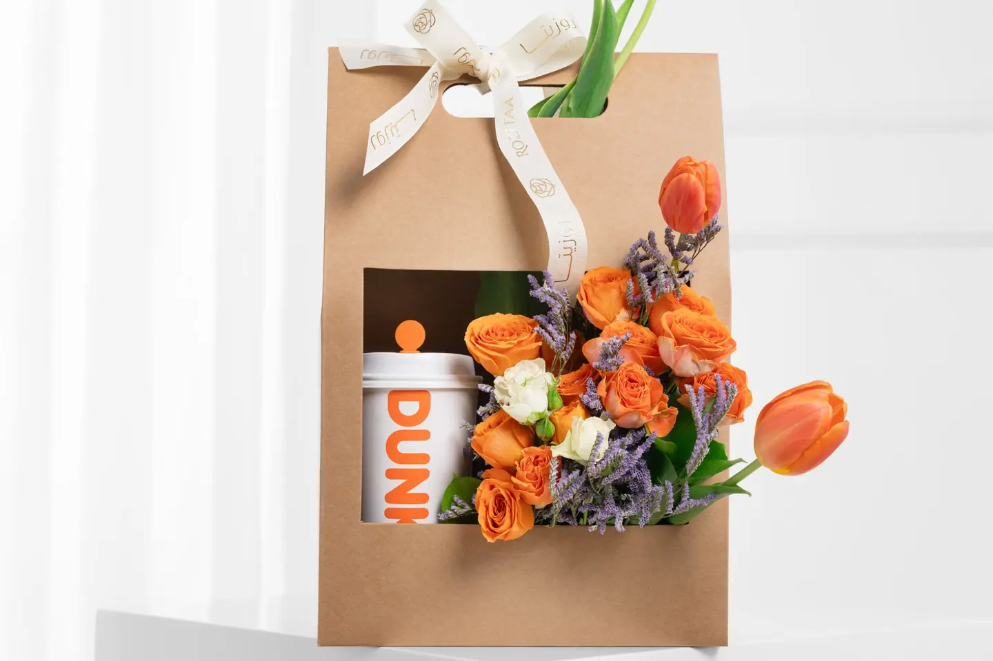 بوكس فلاور قهوة و توليب - فلاورد روزيتا