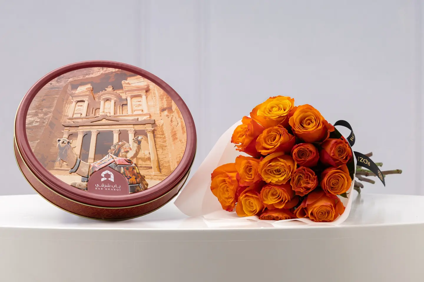 باقة ورد الجوري الدافئة مع بيتي فور – باب شرقي