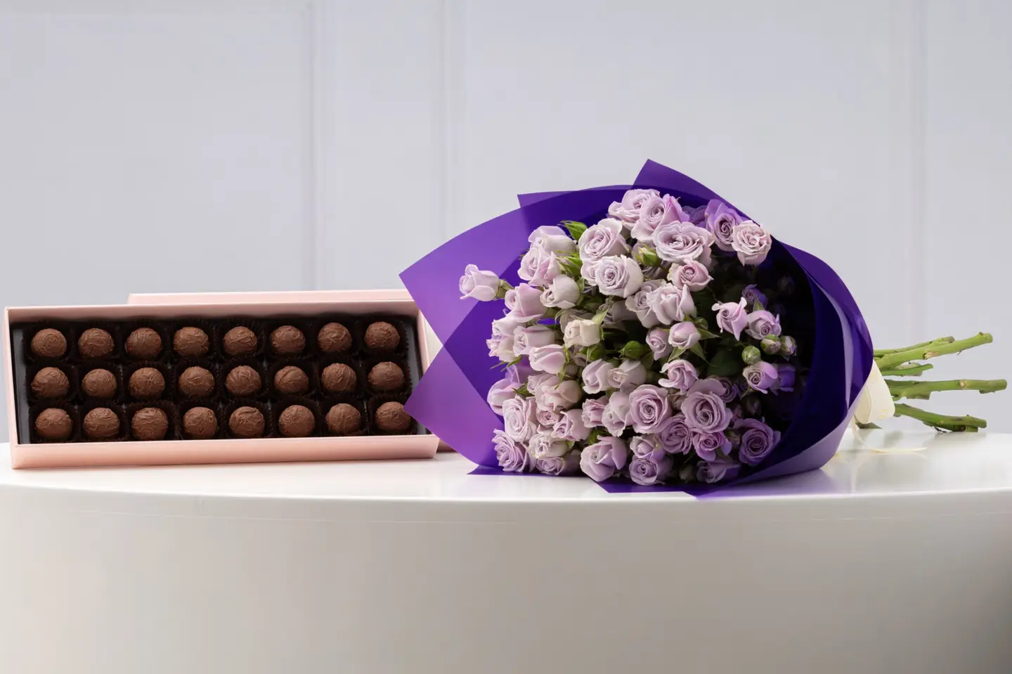 باقة ورد البنفسج – ترافل الشوكولاتة من هانوفيرين