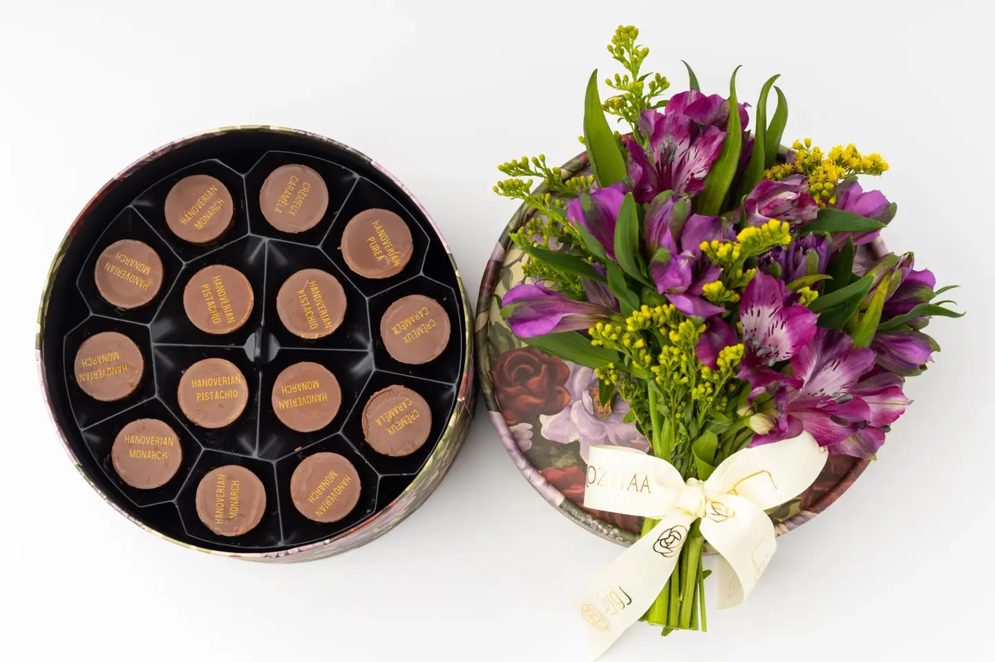 بوكيه فلاور أزهار البنفسج – ورد روزيتا