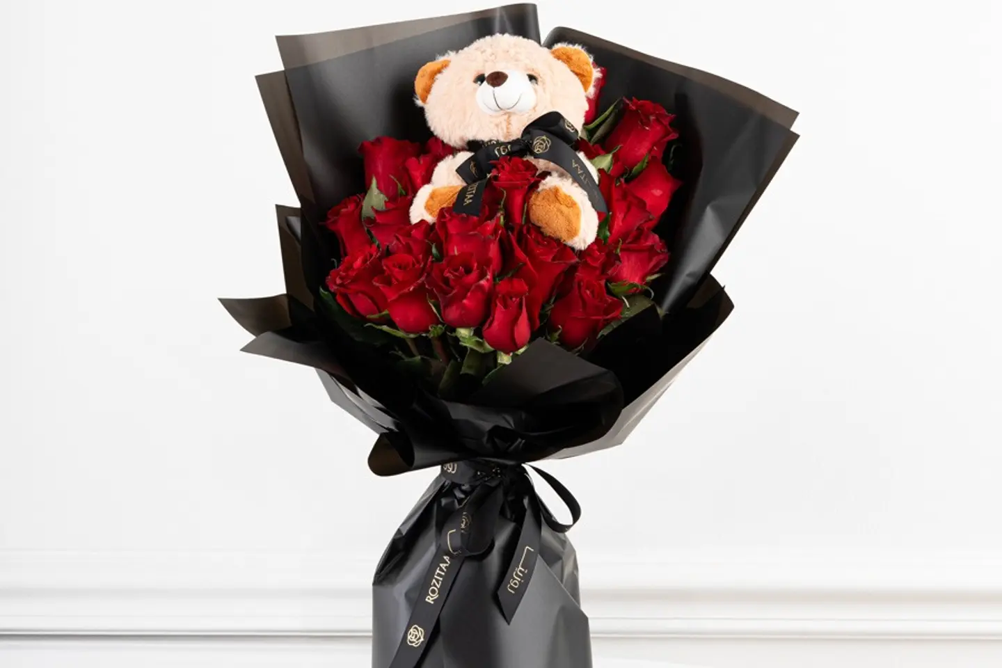 بوكيه فلاورد الحب الأبدي – أزهار حمراء