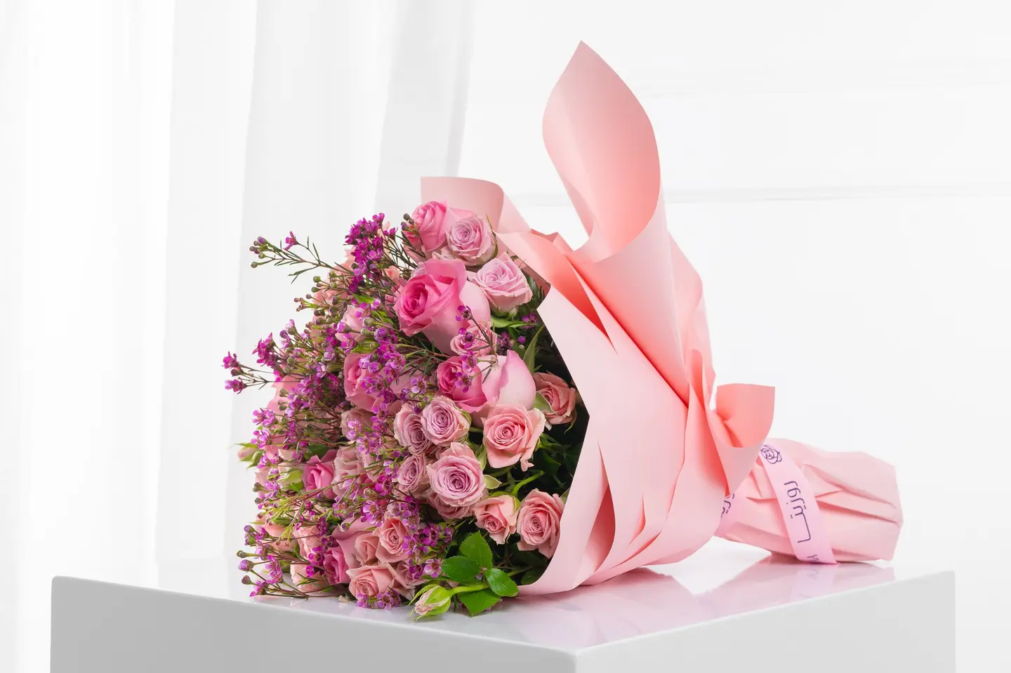 بوكيه فلاورد انفاس الأميرة الوردية – زهور ناعمة