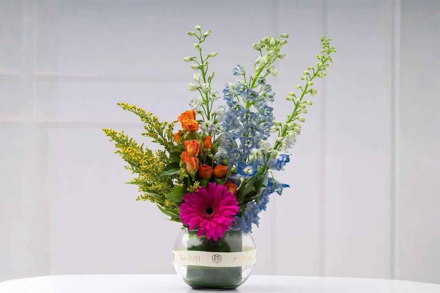 Color Spectrum Rose Vase