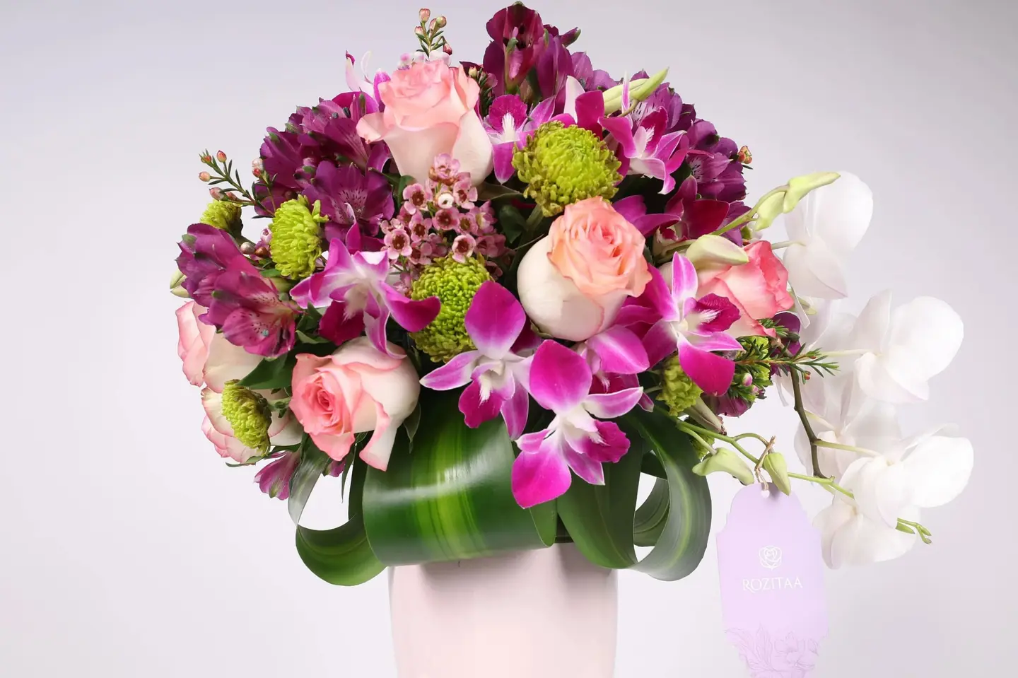 فازة ورد روزيتا – زهور طبيعية