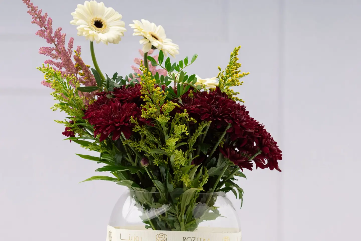 فازة ورد تناغم الأزهار