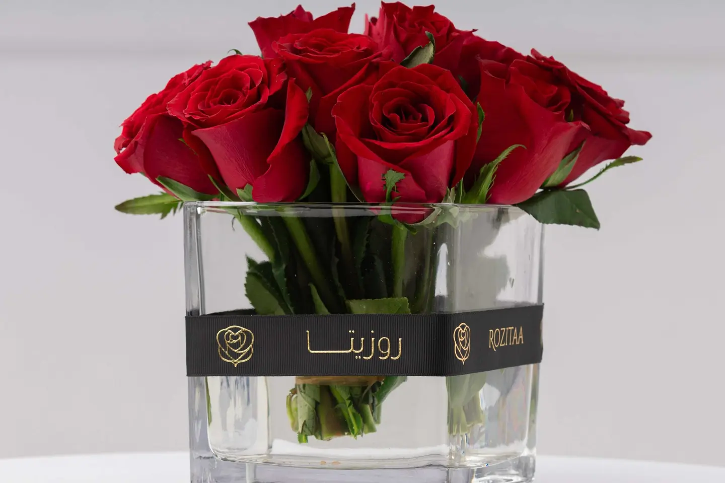 فازة ورد الوهج الأحمر – جوري أحمر فاخر