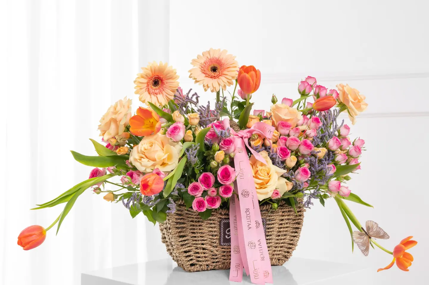 سلة فلاورد التوليب الراقص – فلاورد روزيتا