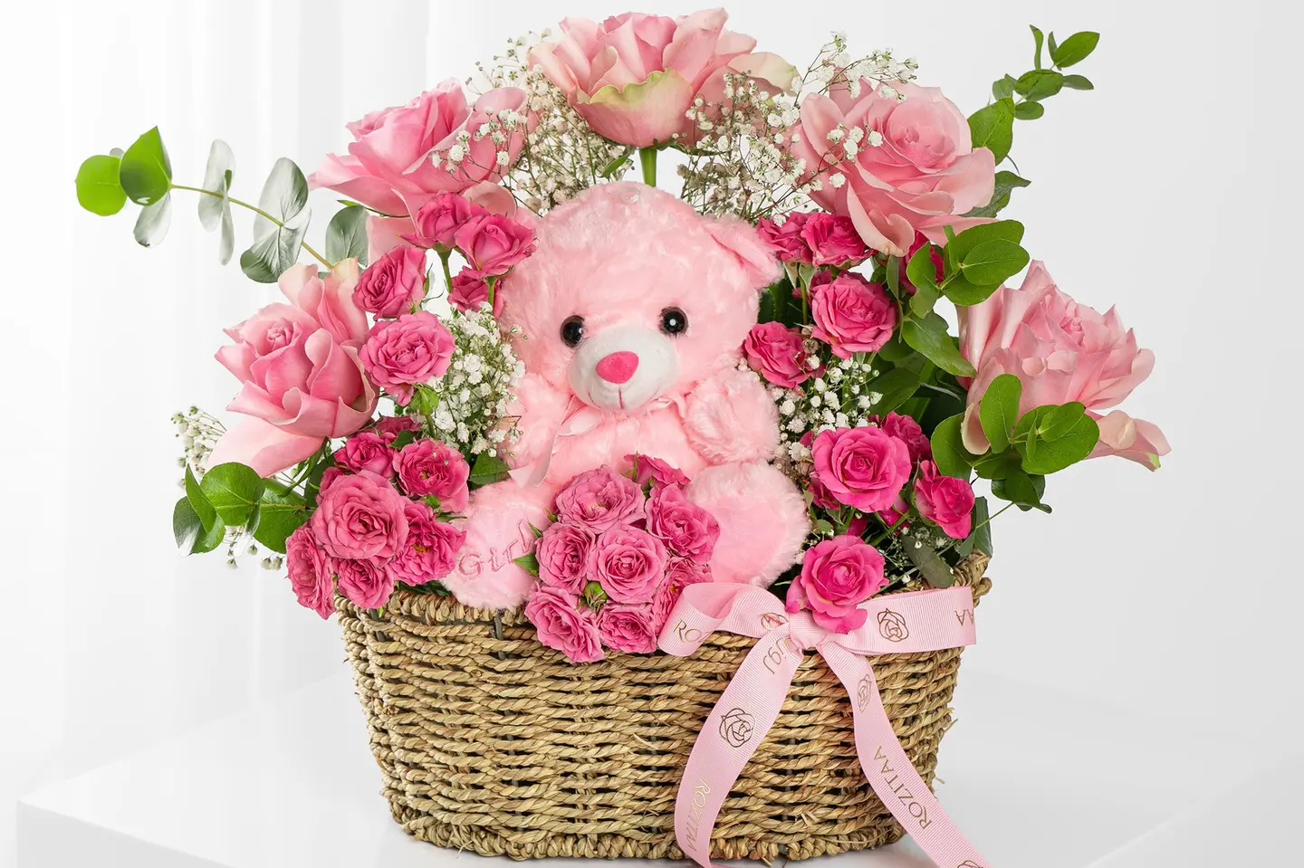 سلة ورد الملاك الصغيرة – فلاورد روزيتا