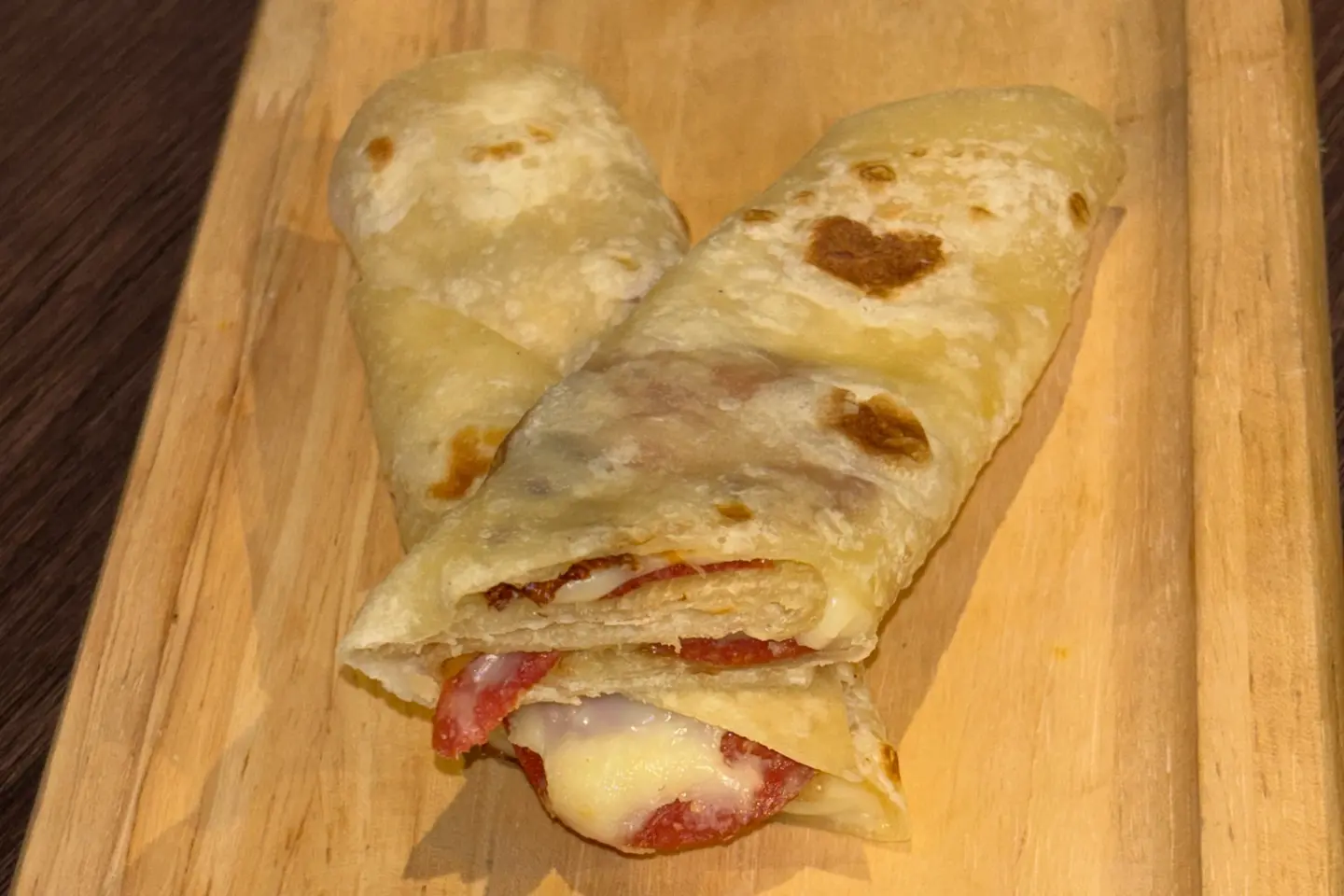 Cheddar Pepperoni Chapati