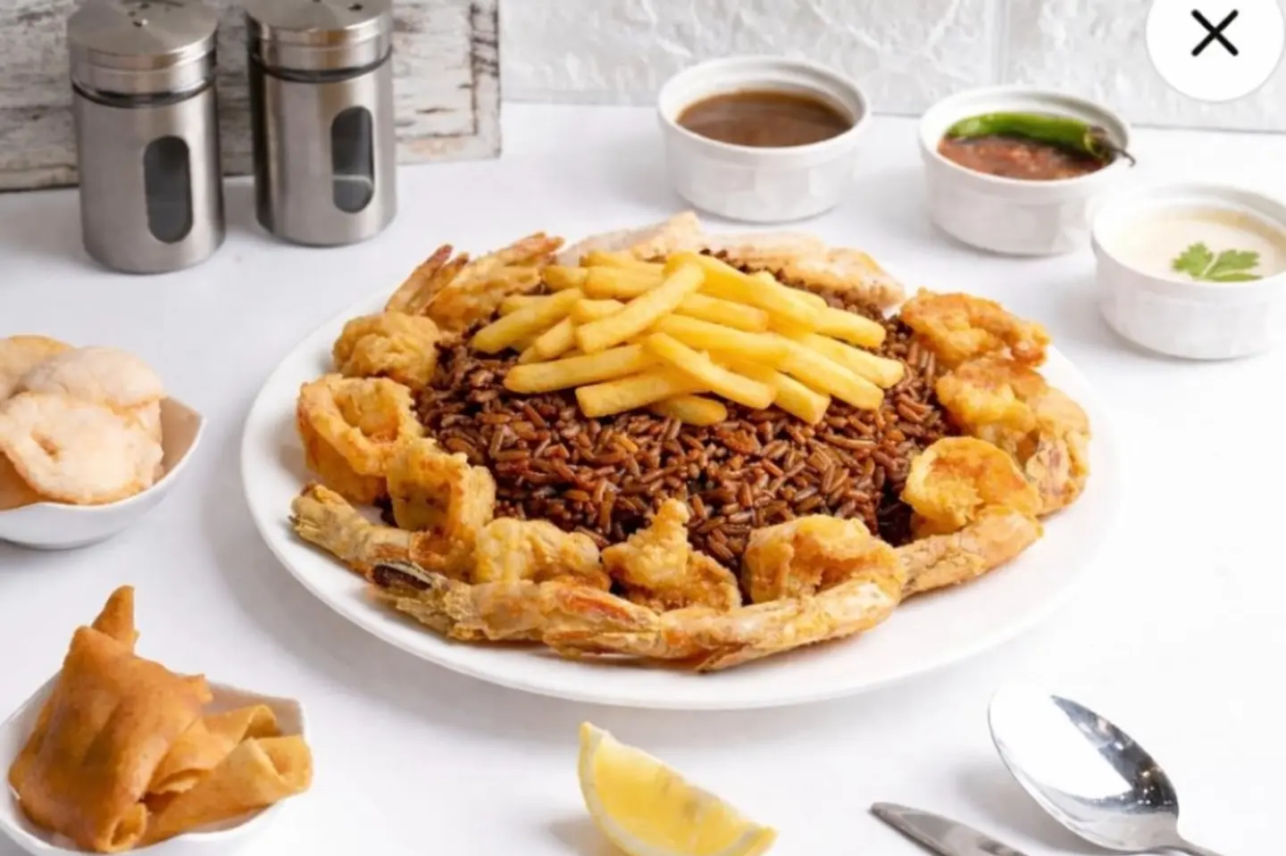 وجبة جمبري مقلي