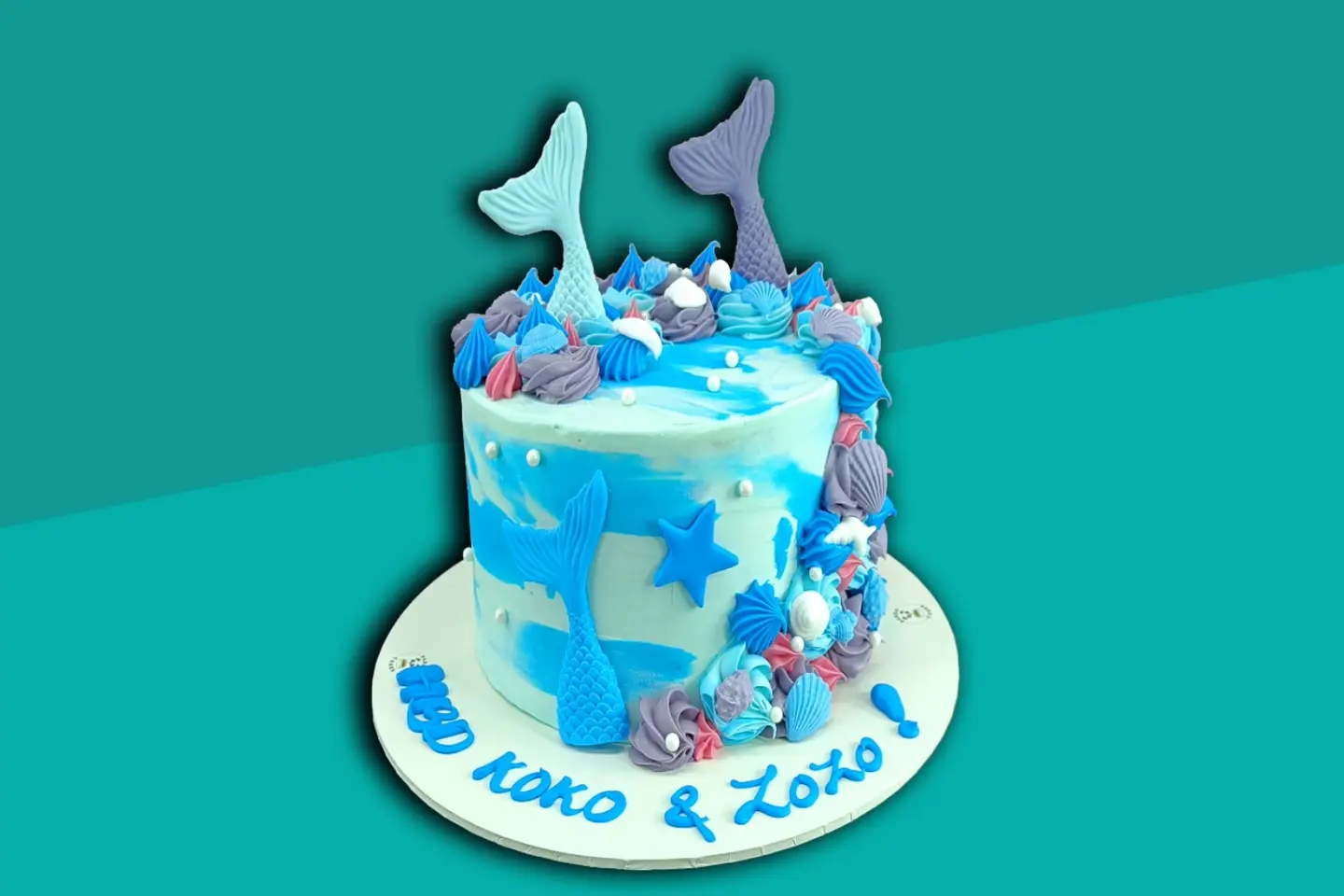 Mermaid Blue Cake