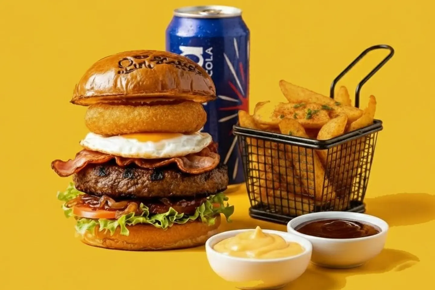 برجر لحم تصبيرة وأكثر