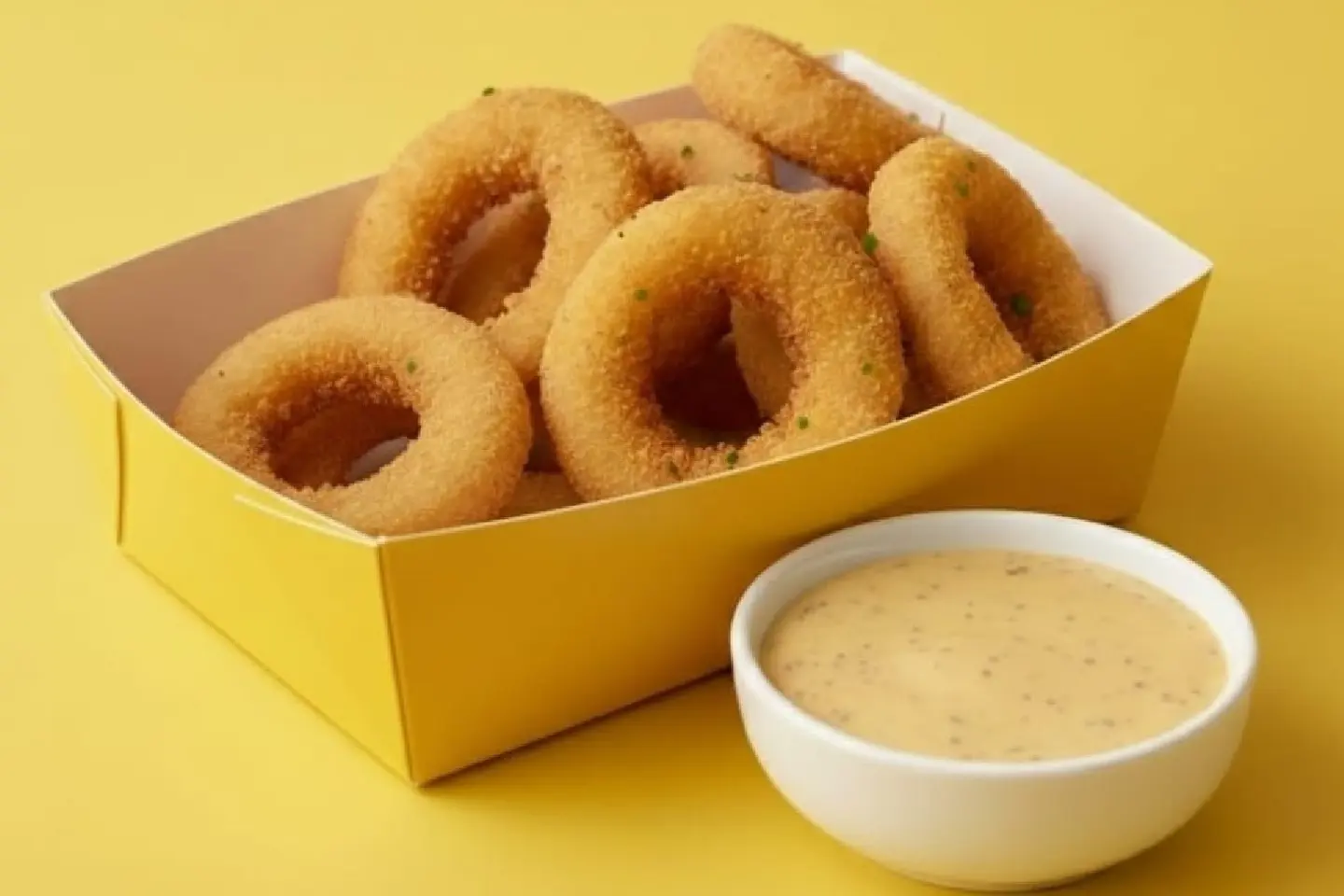 حلقات بصل مقلية