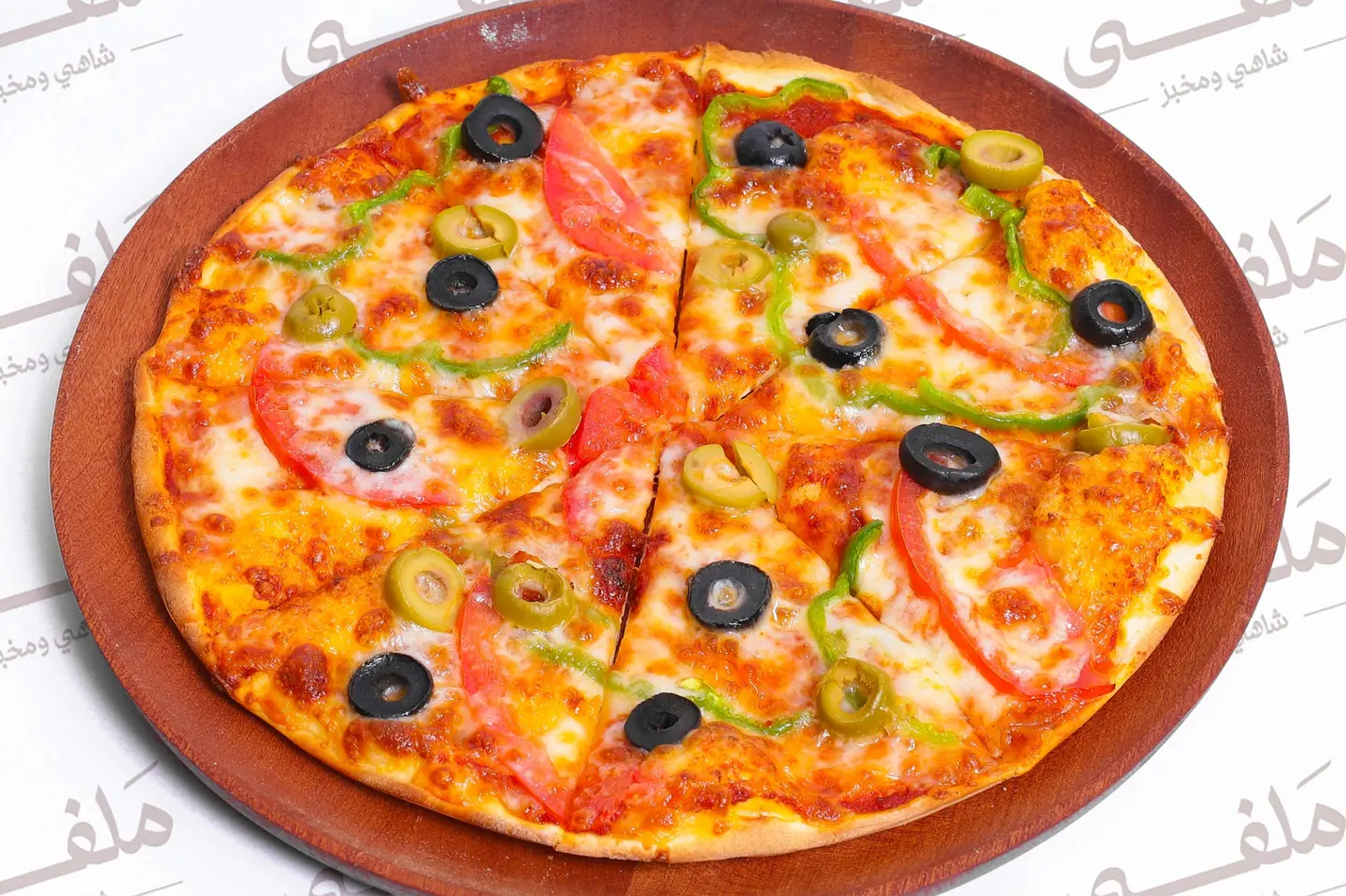 Vegetable Pizza With Cheese And Olives