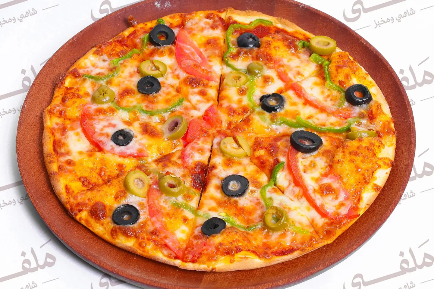 Vegetable Pizza With Cheese And Olives