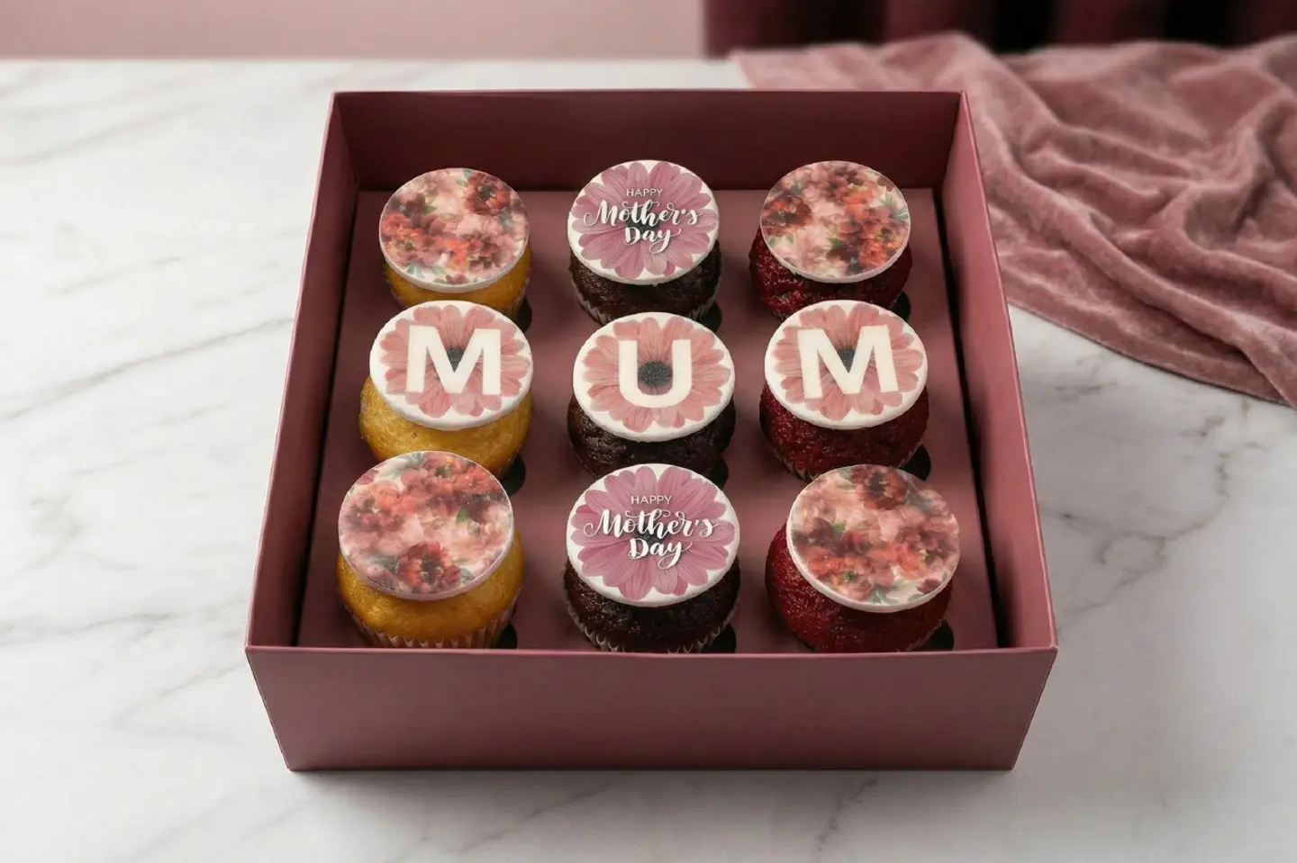 To Mom Cupcake Box