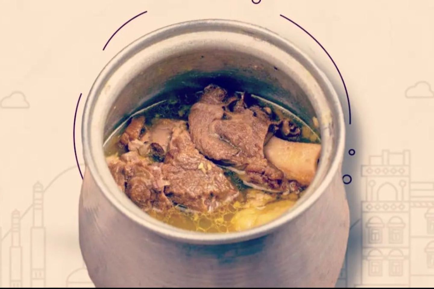 لحم برمة مع الرز