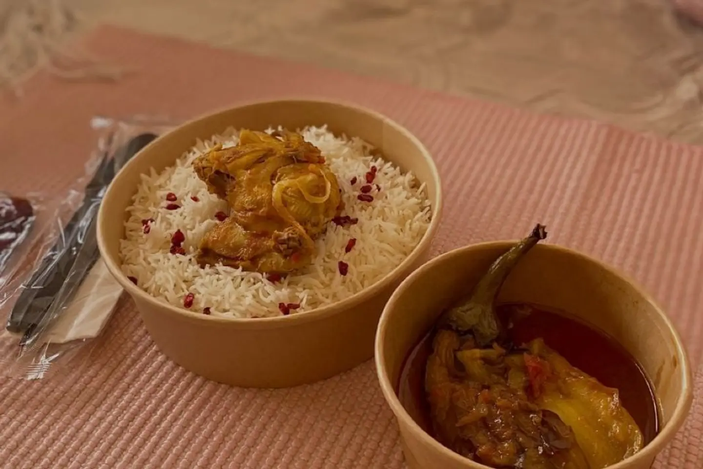 صالونه باذنجان مع الارز الابيض