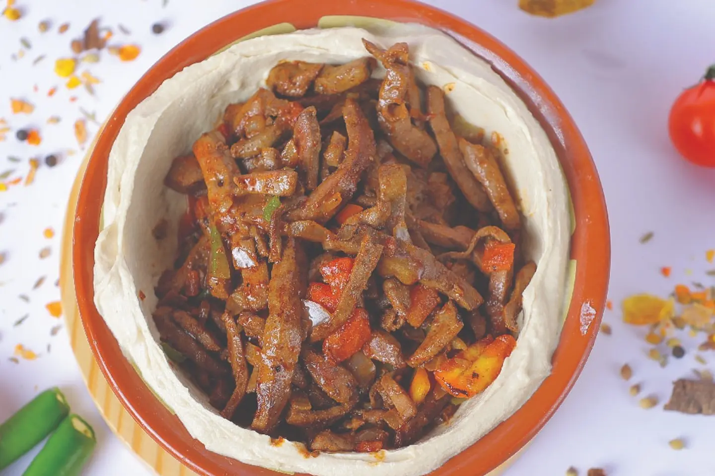 حمص بالكبدة