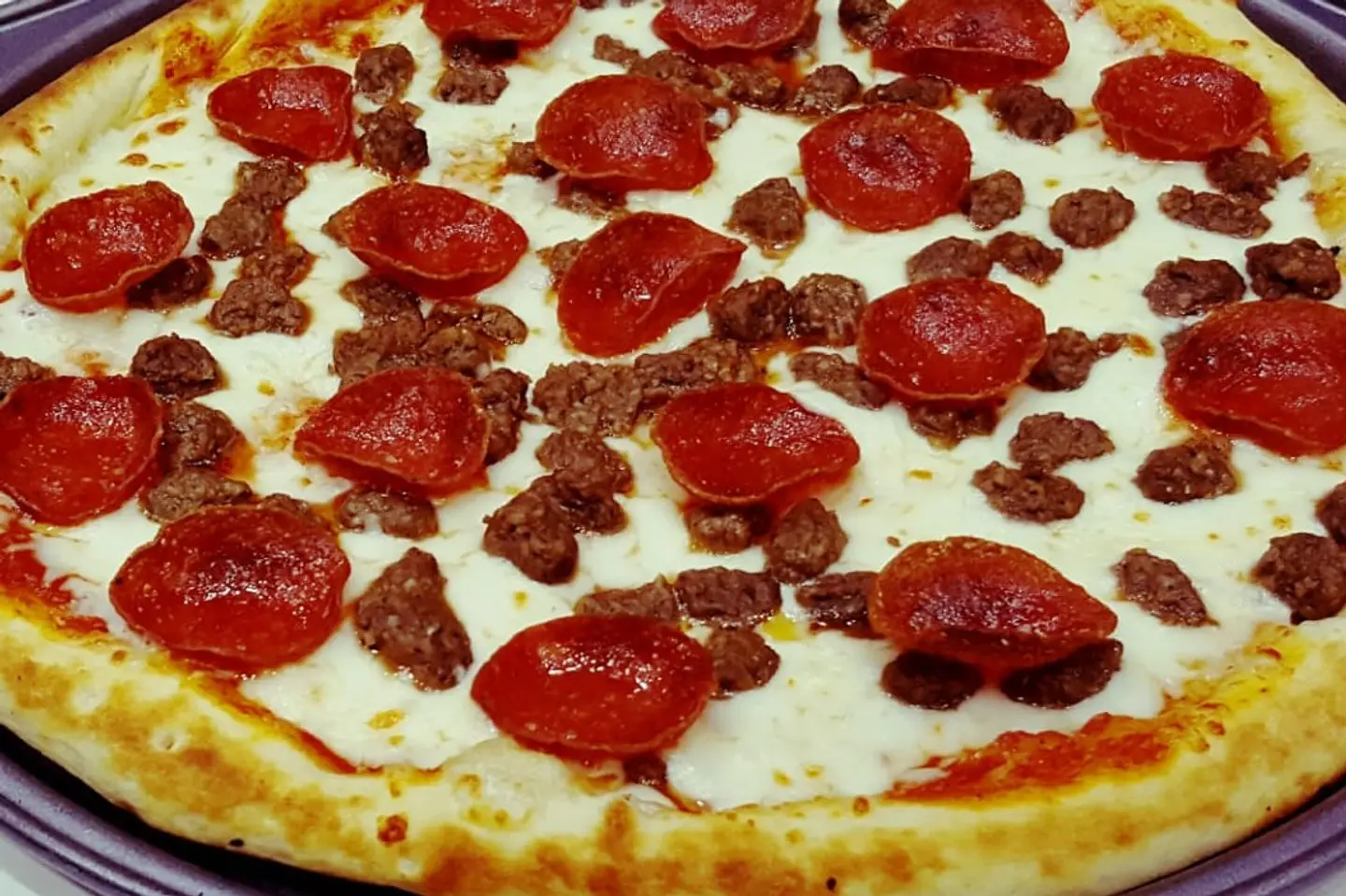 Meat Slices With Pepperoni Pizza