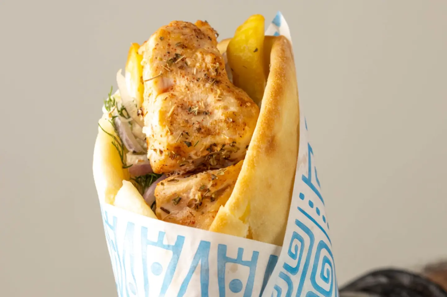 Chicken Breast Souvlaki Sandwich