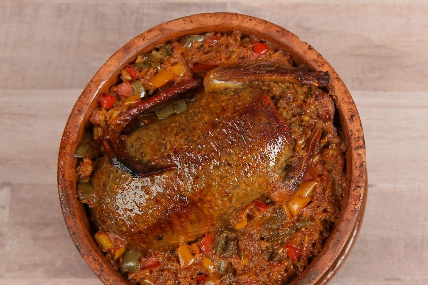 طاجن فريك بالحمام