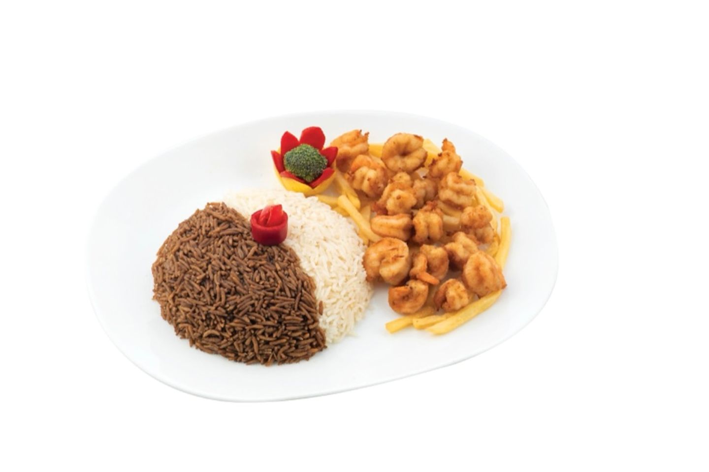 وجبة جمبري مع الأرز