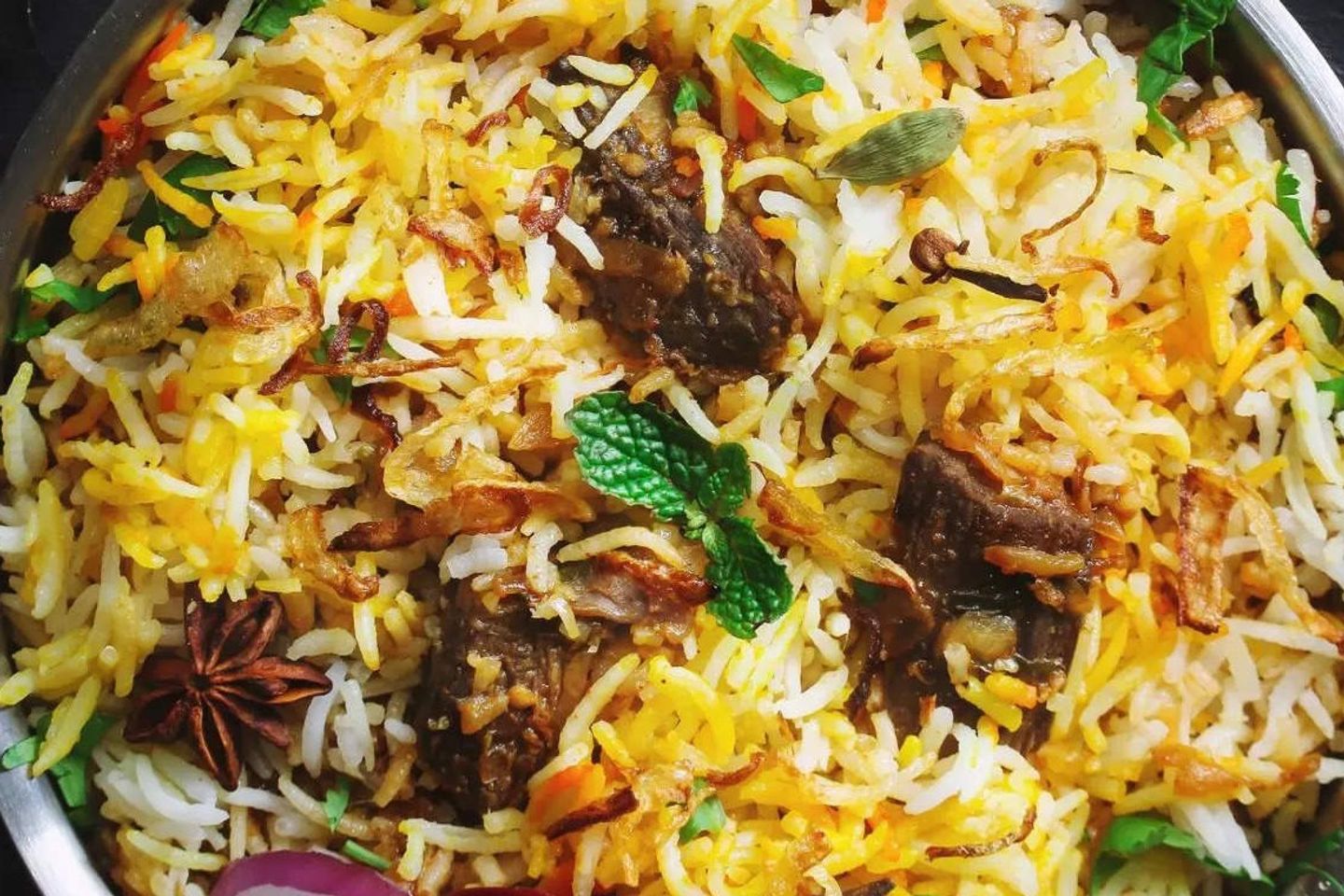 برياني لحم بدون عظم