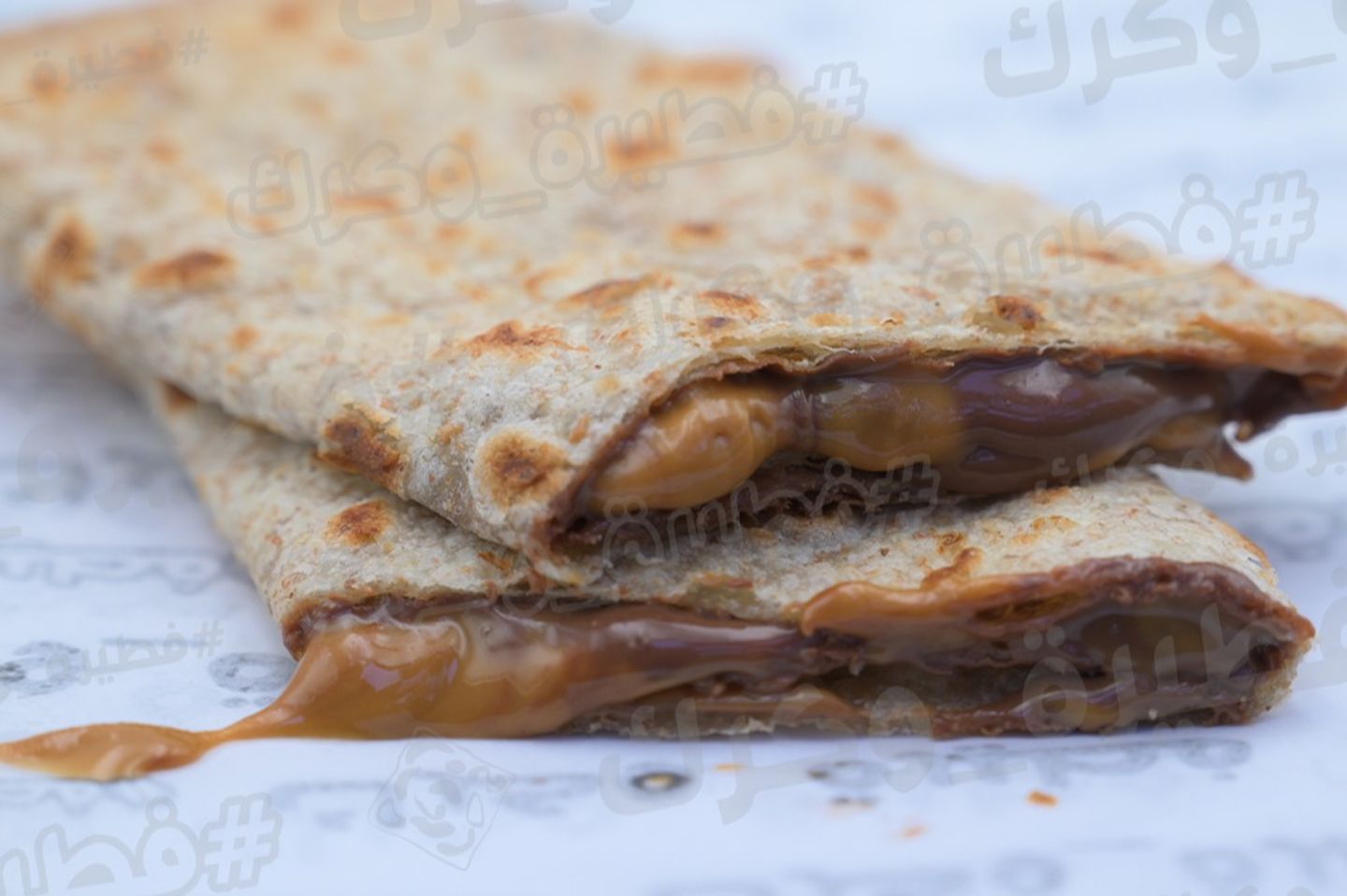 فطيرة لوتس بالنوتيلا
